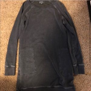 Toad&co long grey/navy blue sweater, size m